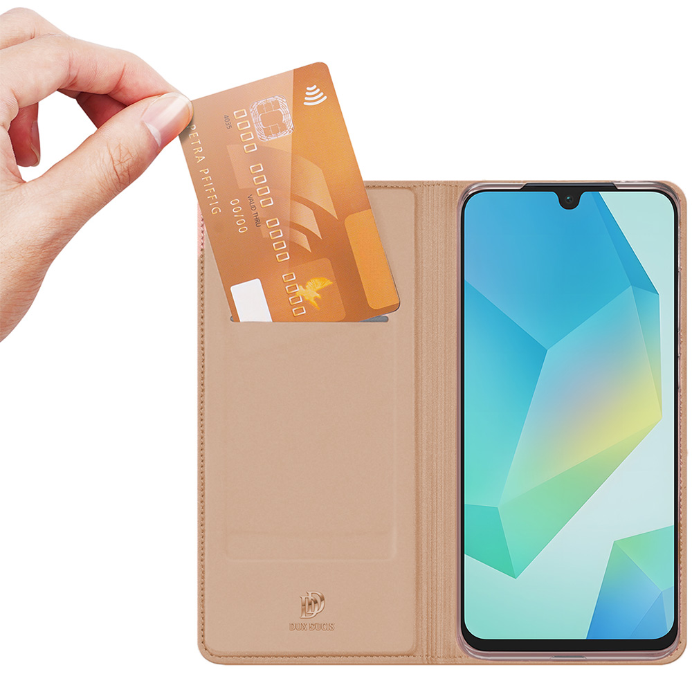 Etui z klapką Dux Ducis Skin Pro do Galaxy A17 5G, różowozłote